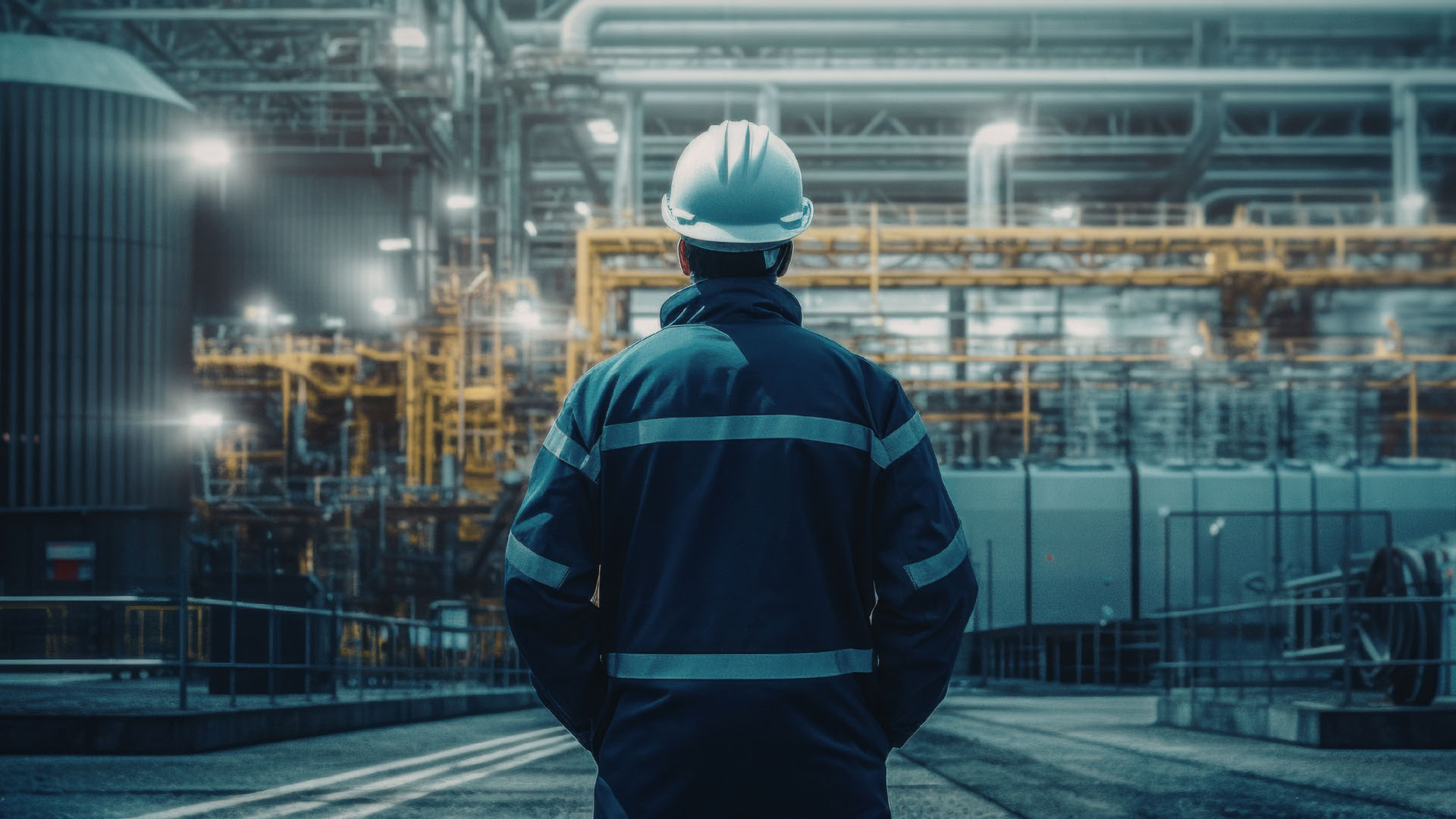 Superior Industrial Supply team member overlooking the St. Louis industrial facility
